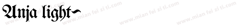 Anja light字体转换